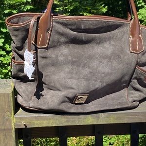 Dooney & Bourke Suede Kristin Tote in Charcoal NWT